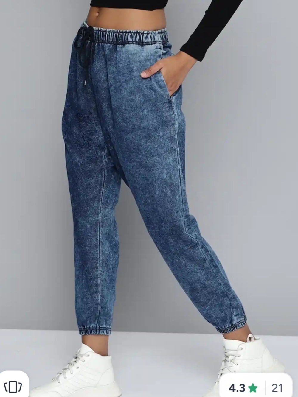 Abercrombie & Fitch Indigo Striped Elastic-Waist Pants